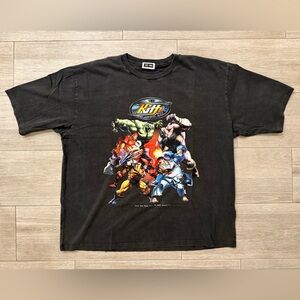 KITH Marvel vs. Capcom Final Fight khm034299-001 Vintage Tee Black T-Shirt Large